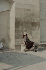 woman on a bench/